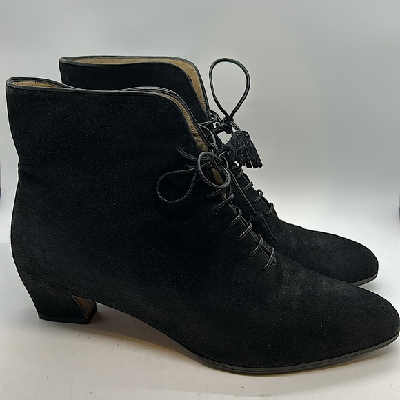 Salvatore Ferragamo Sexy Black Suede Ankle Boots Booties Shoes **Size 9** 🔥🔥 - Picture 3 of 7